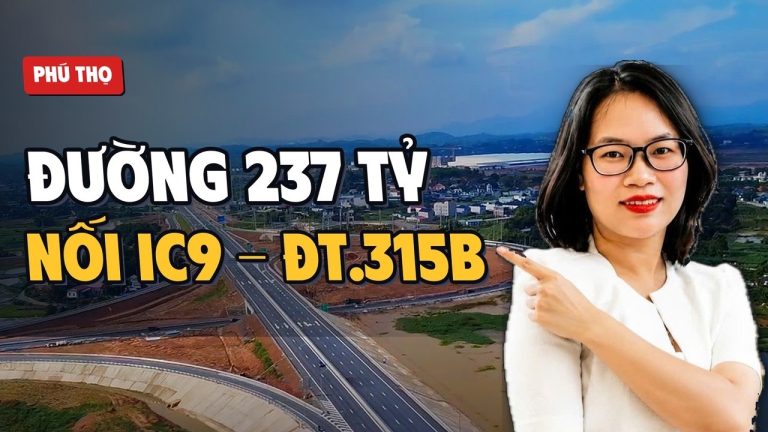 Ảnh bìa đường 237 tỷ nối IC9 – ĐT.315B ở Phú Thọ, nền nhánh rẽ cao tốc gần IC9