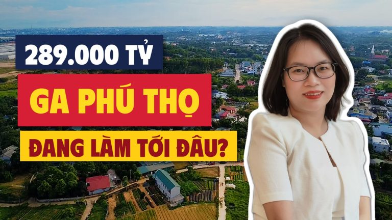 Ảnh bìa ga Phú Thọ đường sắt Lào Cai – Hà Nội – Hải Phòng 289.000 tỷ, nền khu dân cư quanh khu ga ở phường Phong Châu